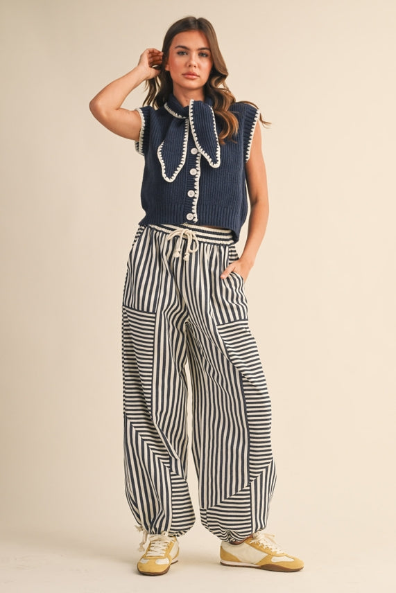 TIE NECK SWEATER VEST