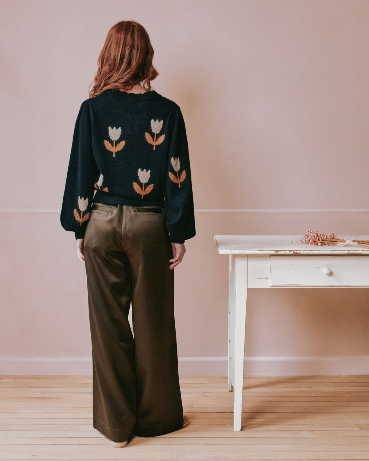 PULL INTARSIA TULIP SWEATER