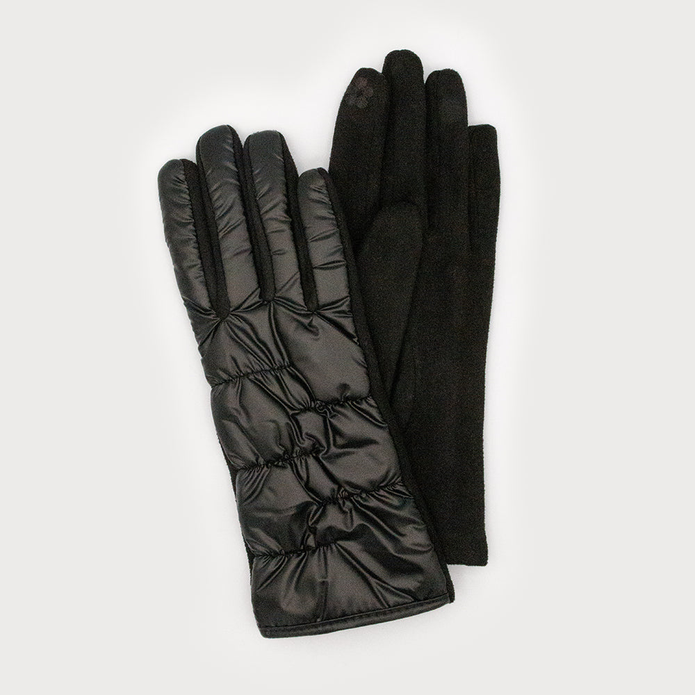 SHINY QUILTED GLOVES