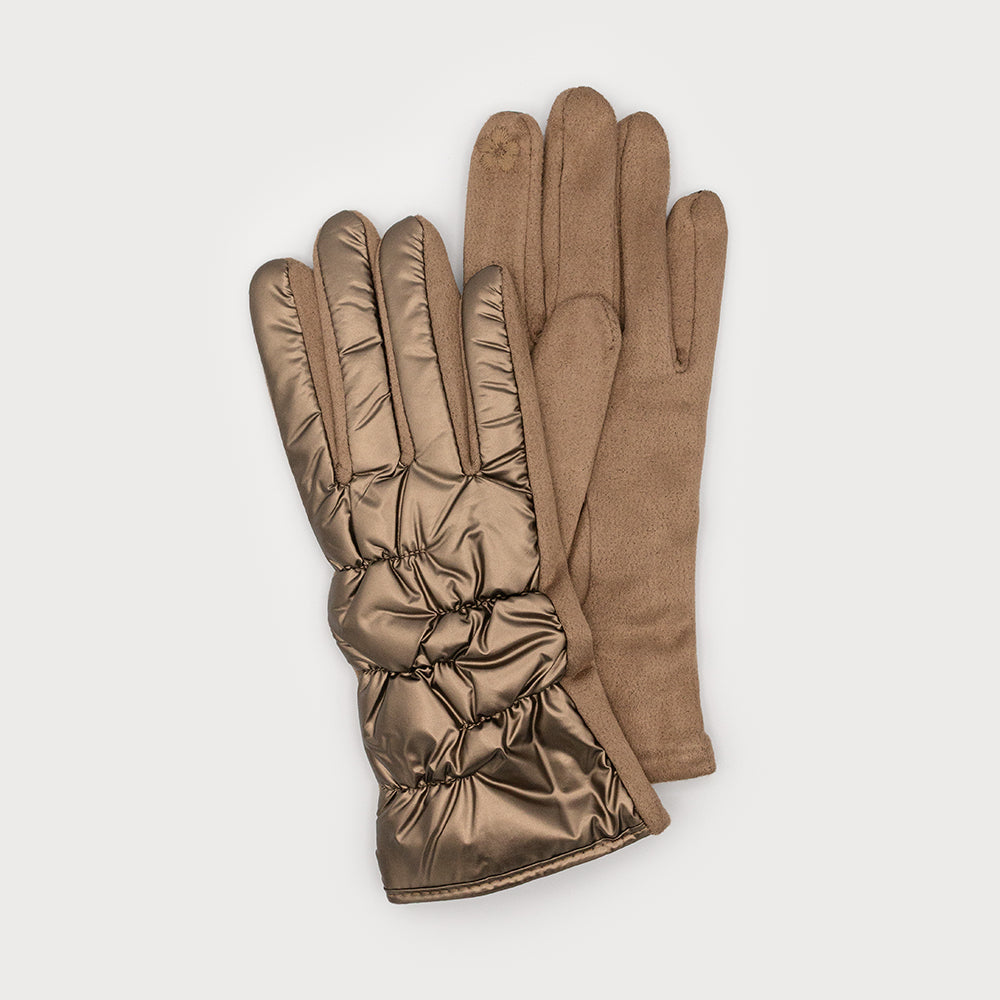 SHINY QUILTED GLOVES