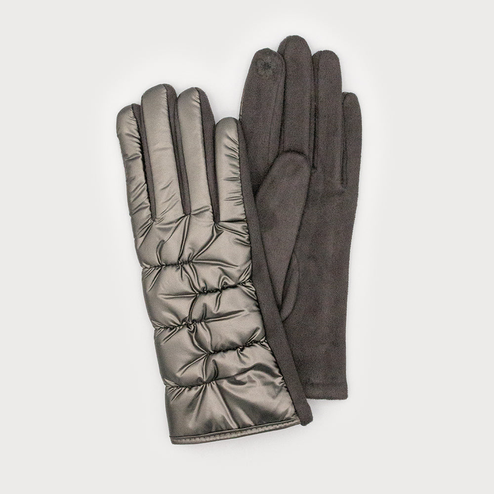 SHINY QUILTED GLOVES