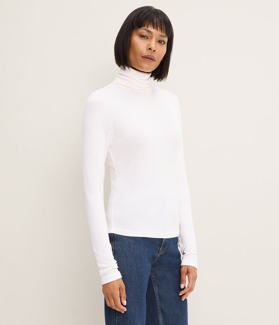 TARA CROP ECO RIB TURTLENECK