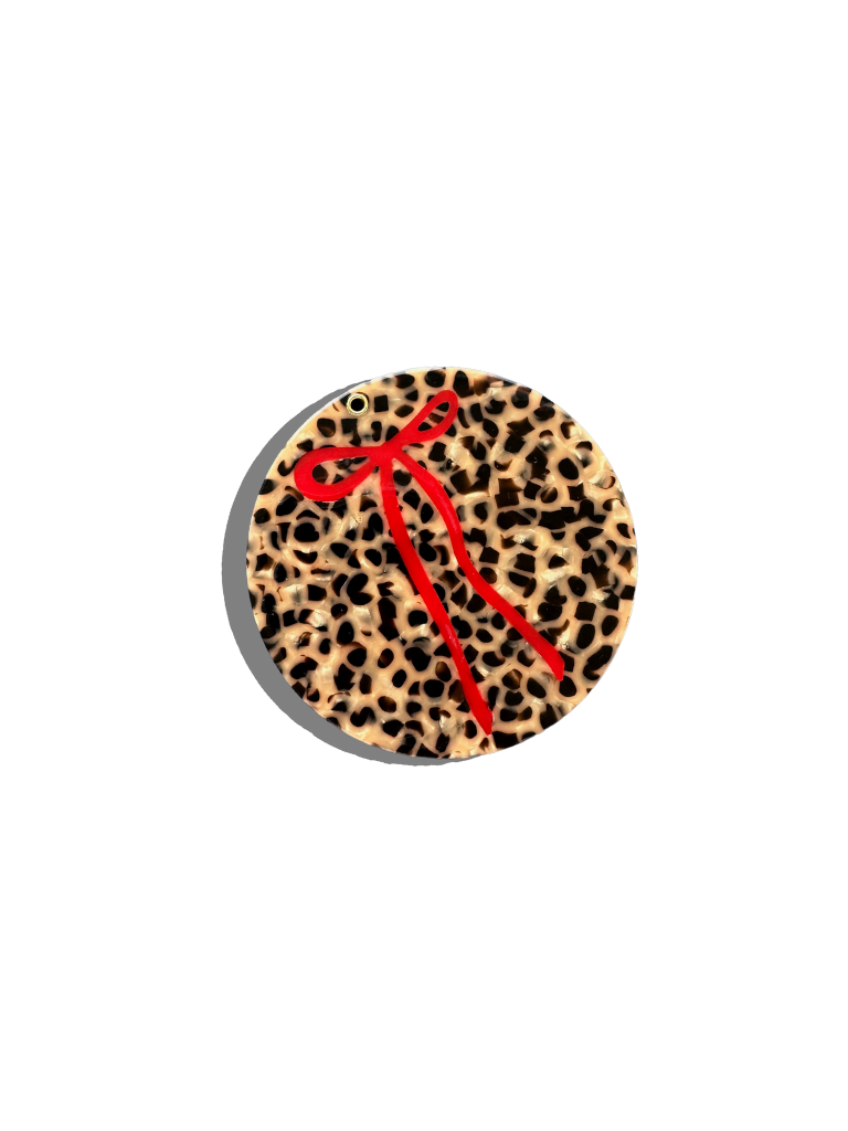 LEOPARD BOW COMPACT MIRROR