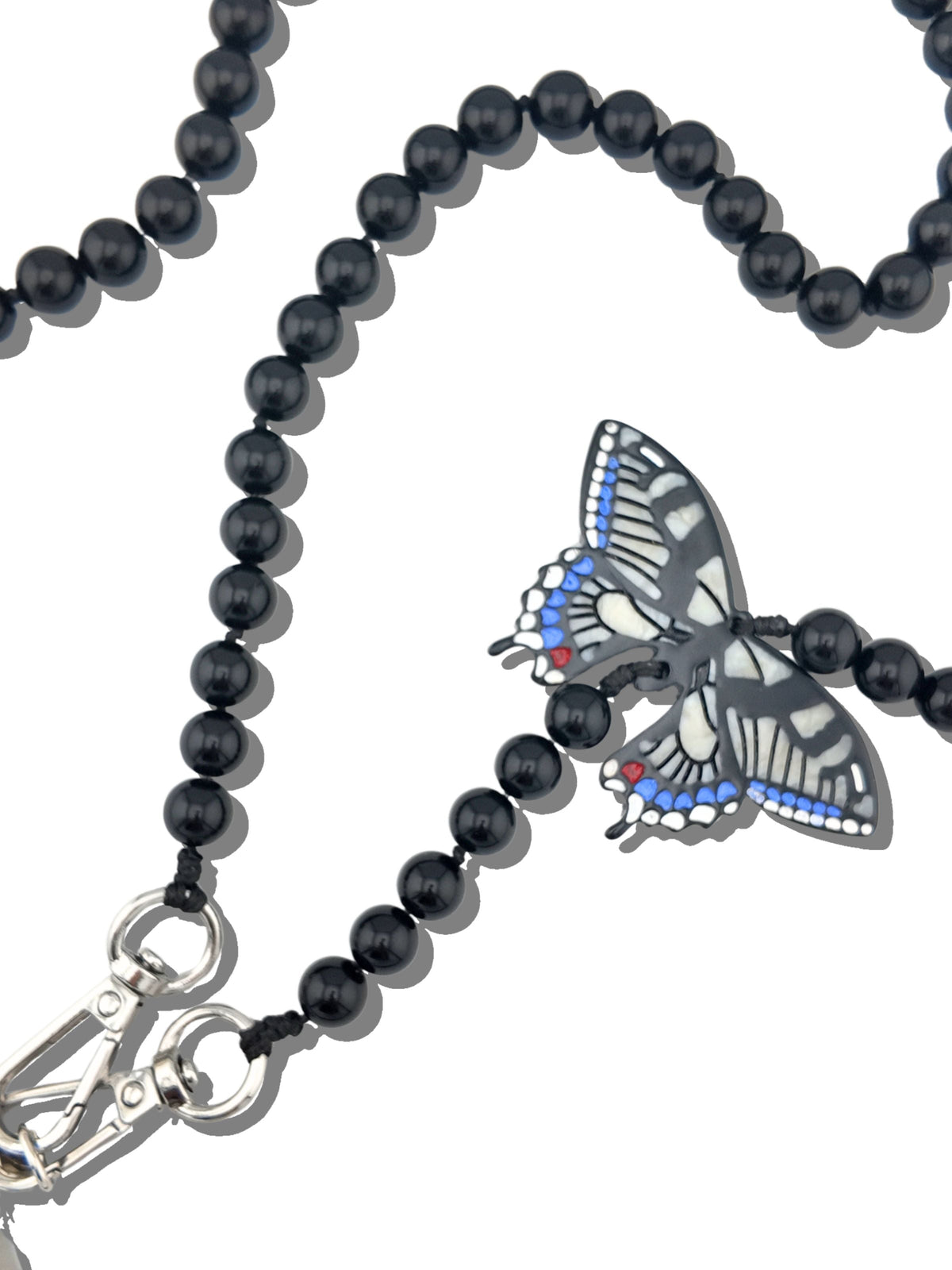 SWALLOWTAIL BLK CROSSBODY PHONE CHAIN