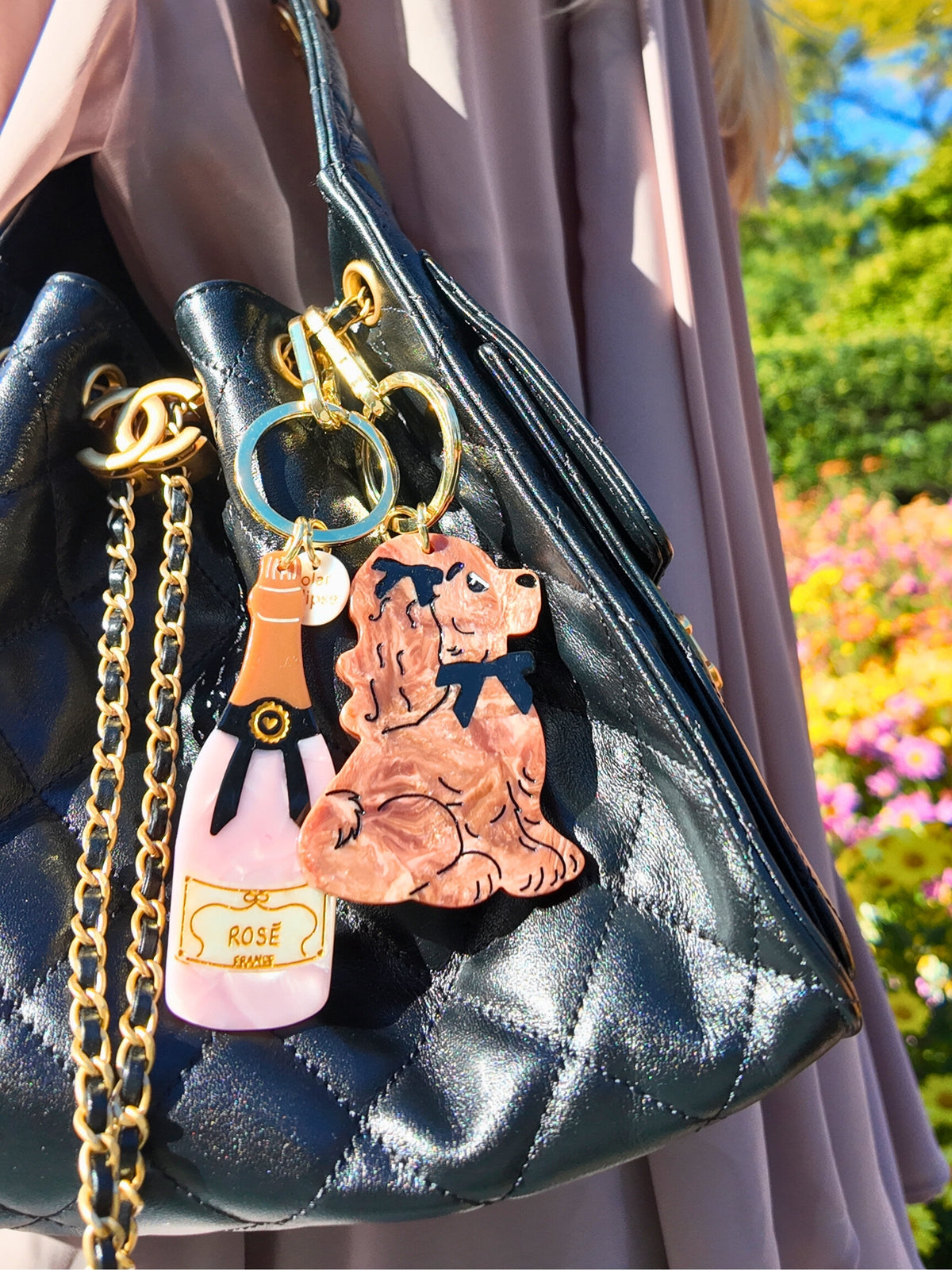 ROSE CHAMP BAG CHARM