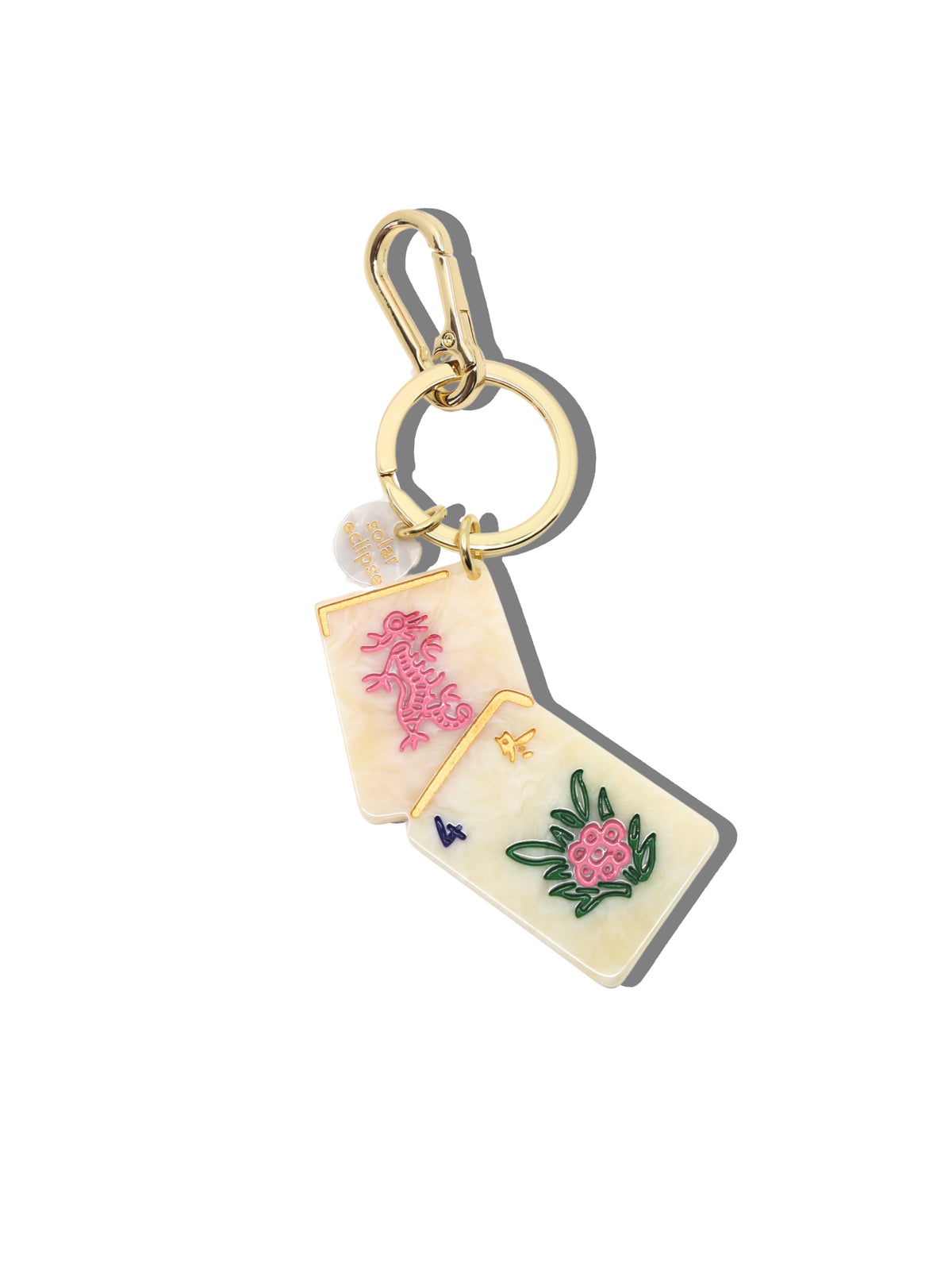 FLOWER MAHJONG BAG CHARM