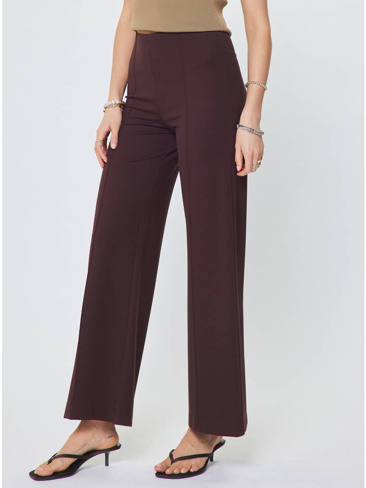 PONTE HIGH RISE PINTUCK PANTS
