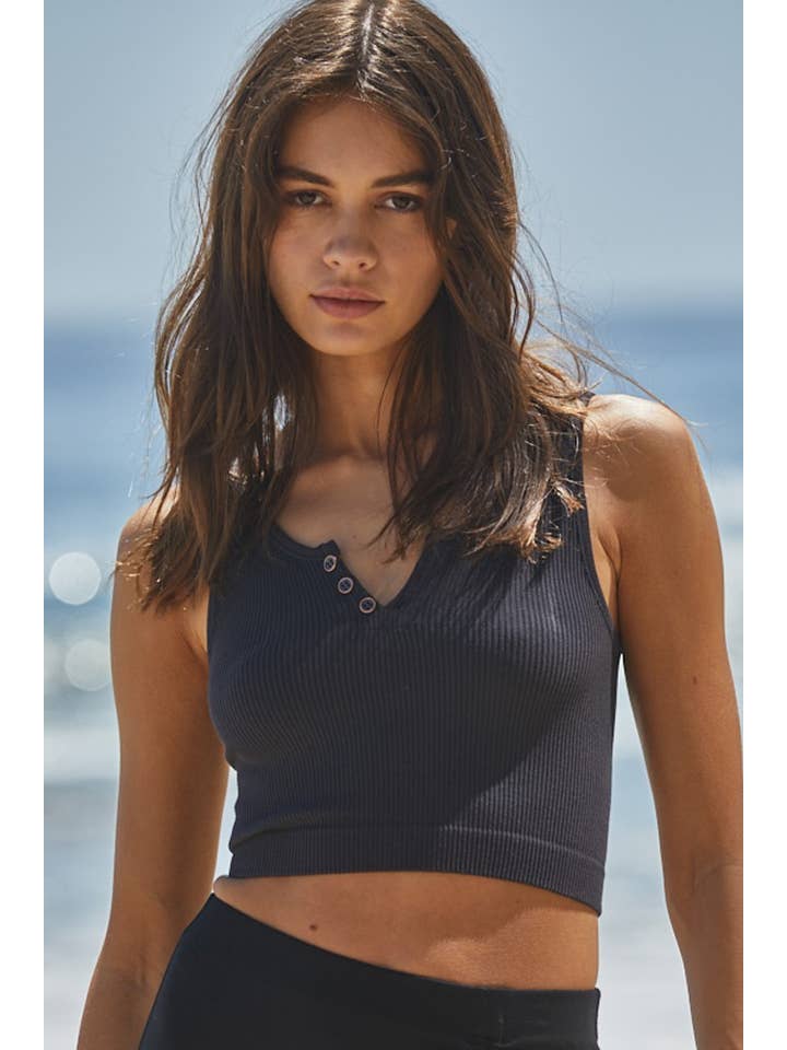 HENLEY RIBBED MODAL TANK