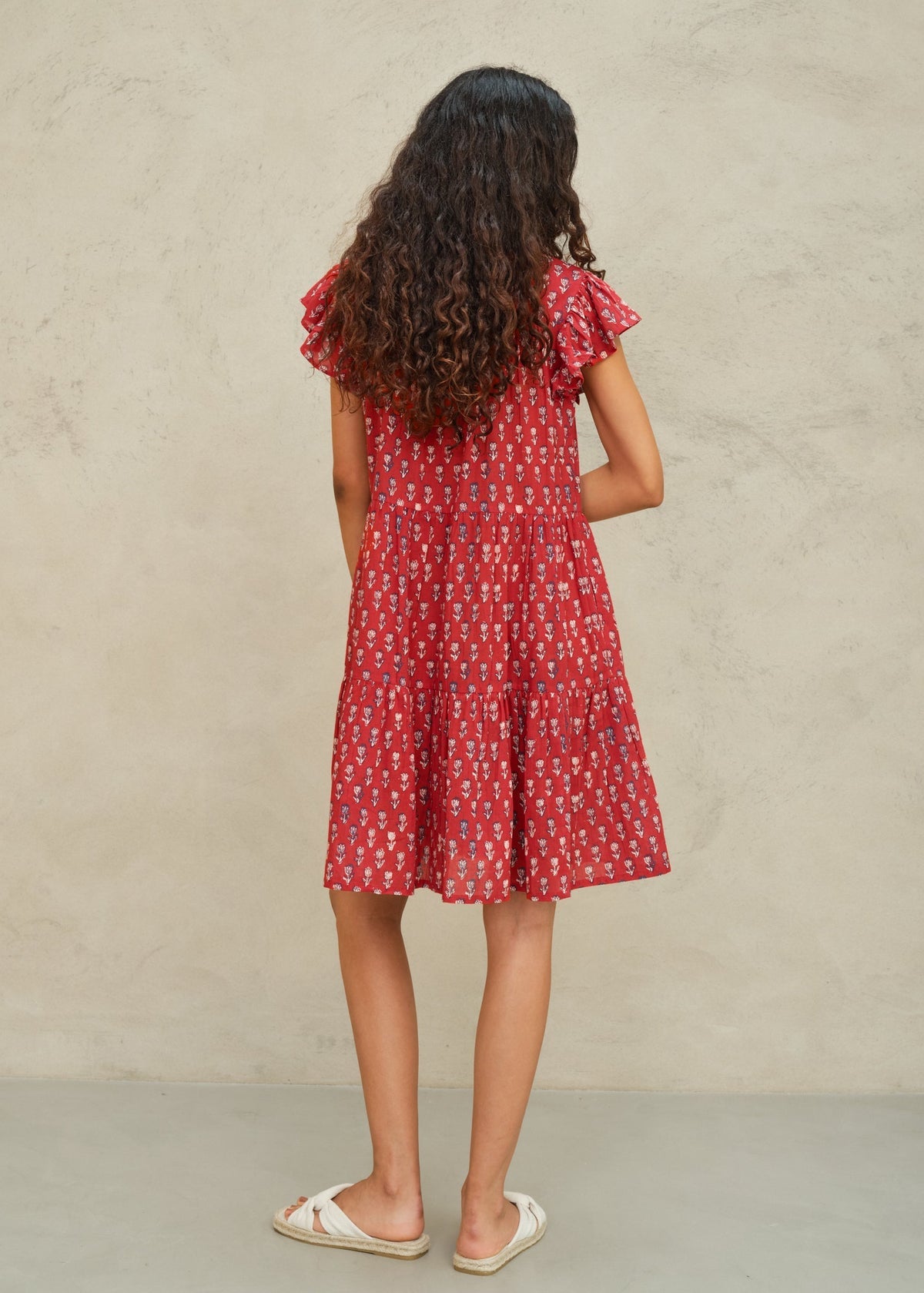 ARI PRINT SHORT SLEEVE DRESS