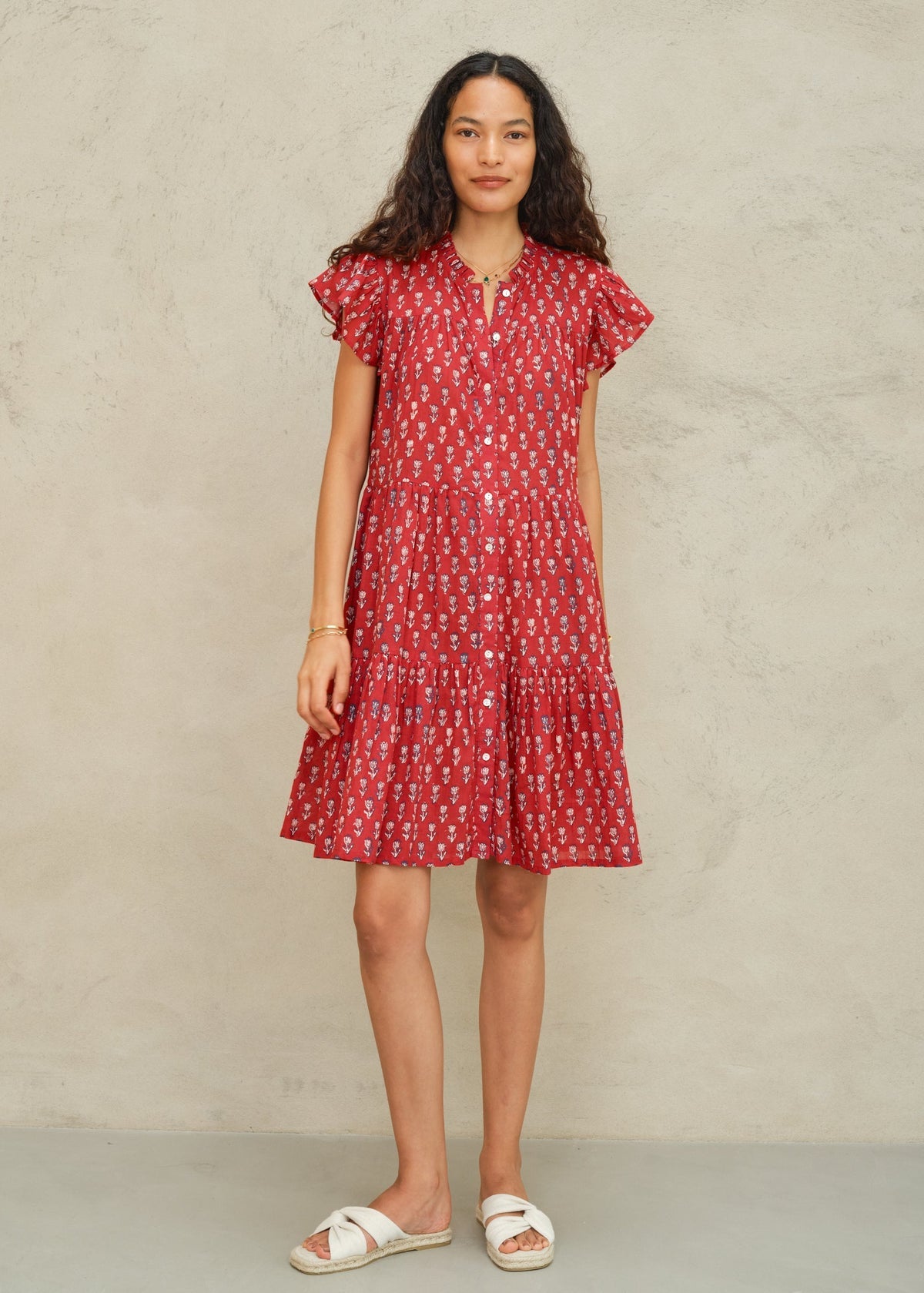 ARI PRINT SHORT SLEEVE DRESS