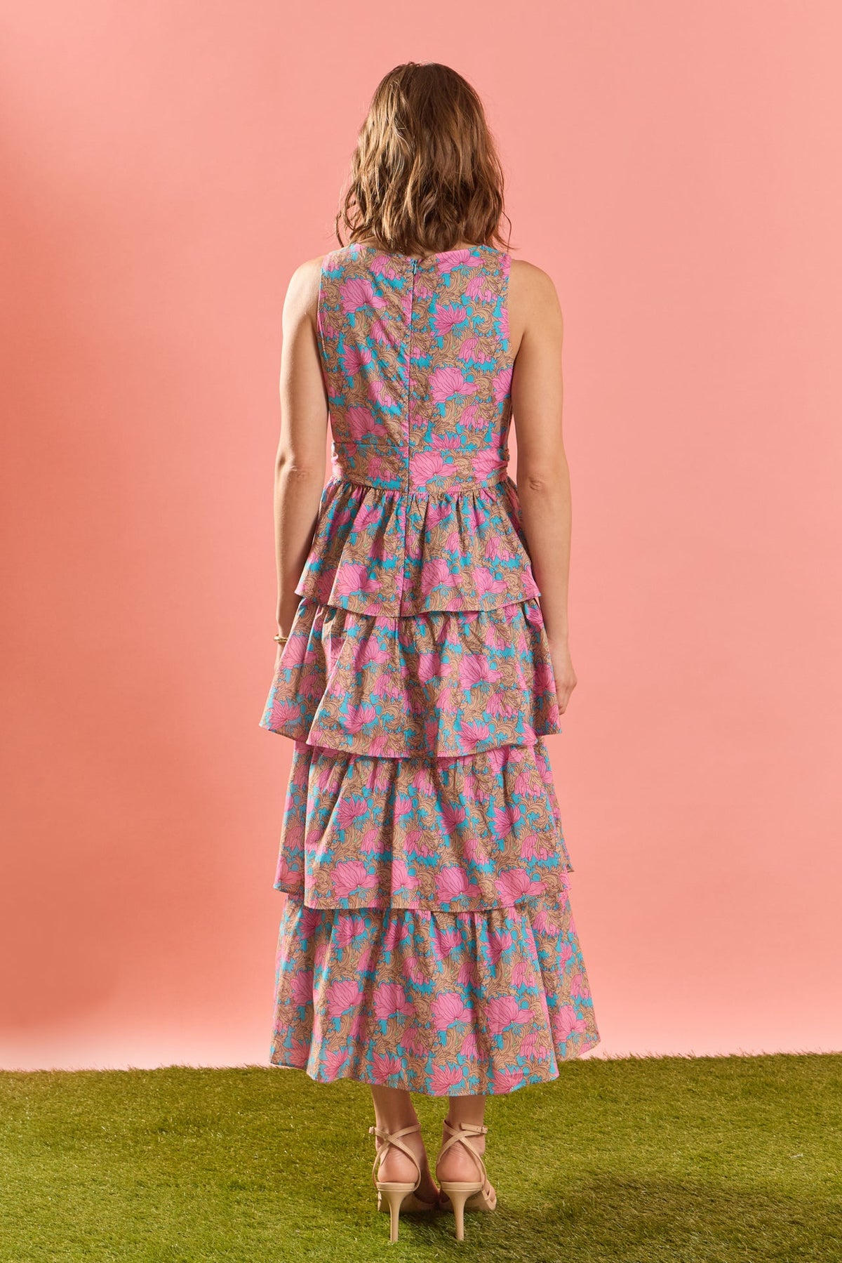 VNECK TIERED MAXI DRESS