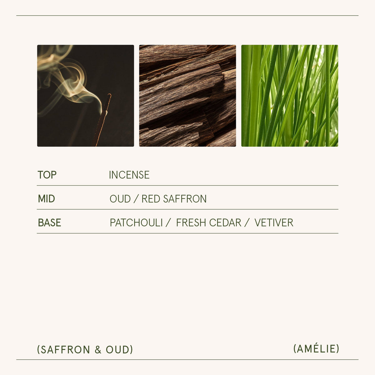 AMELIE CANDLE SAFFRON & OUD