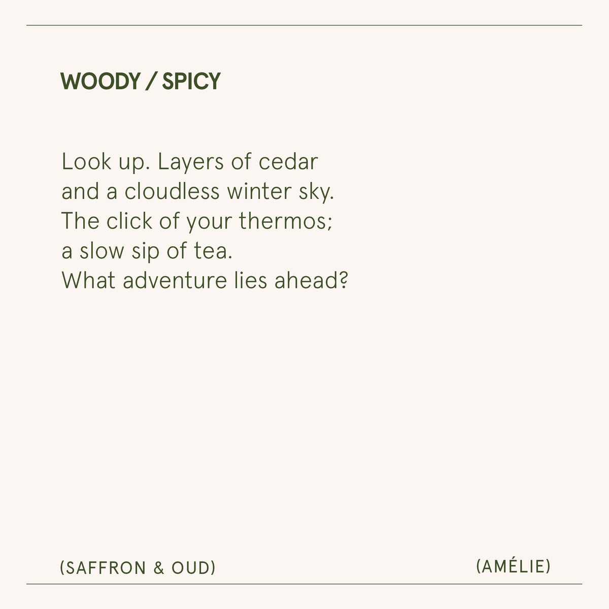 AMELIE CANDLE SAFFRON & OUD