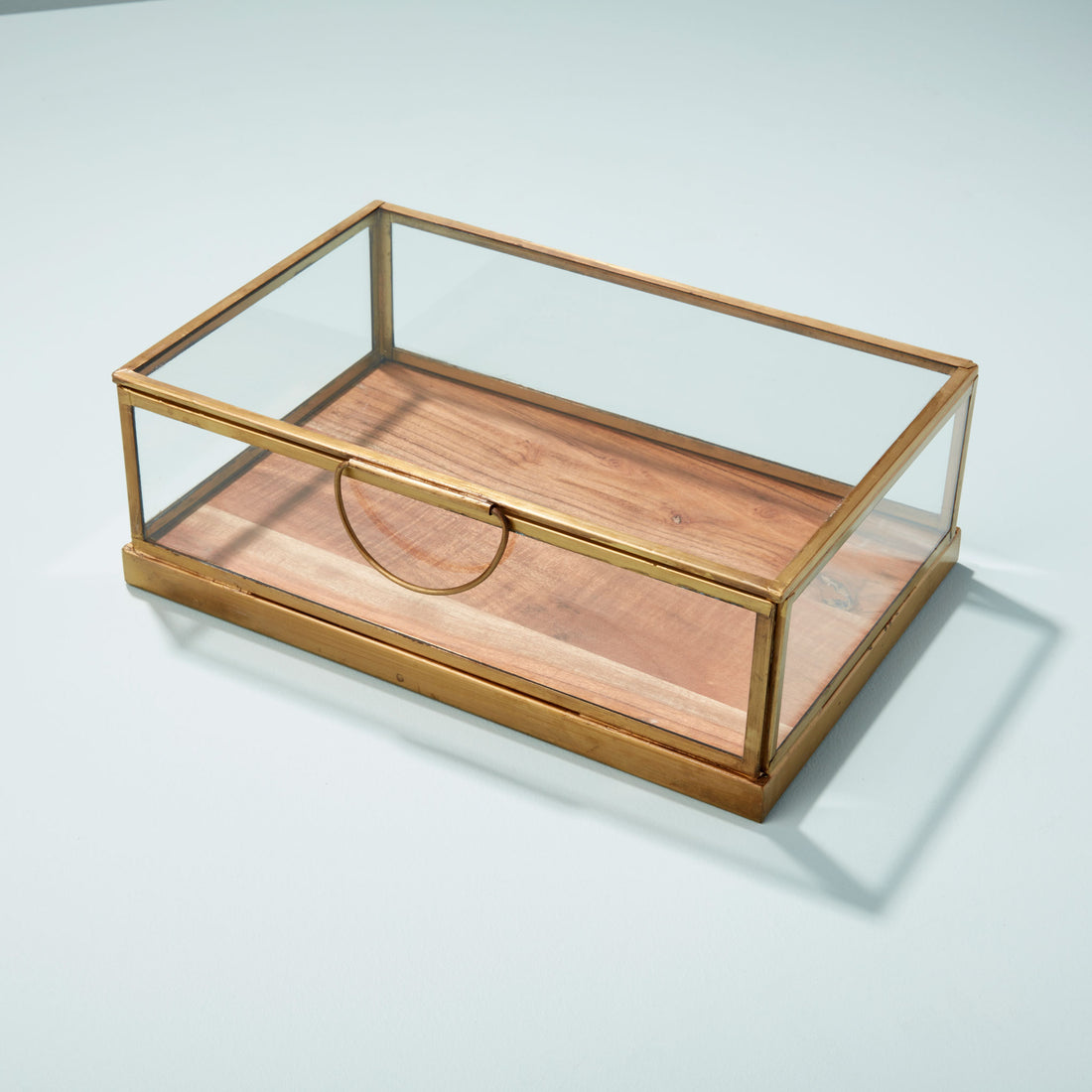 GLASS/WOOD DISPLAY CASE SMALL