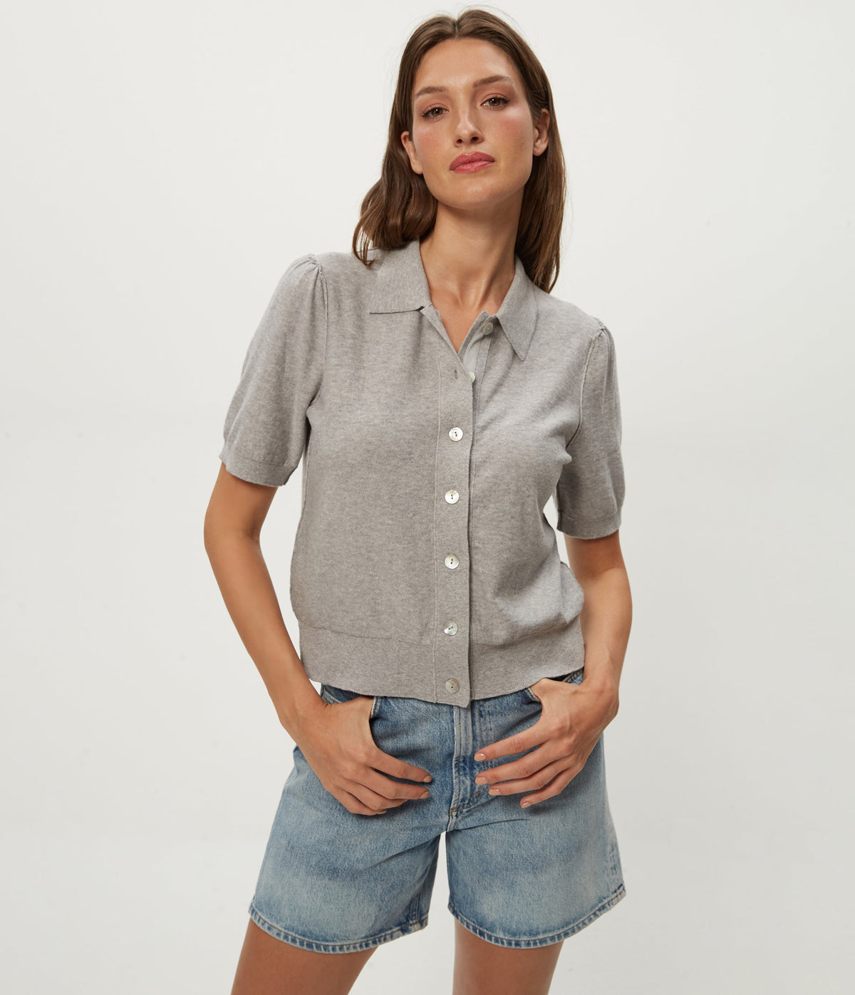 SPARROW BUTTON UP COLLARED TOP