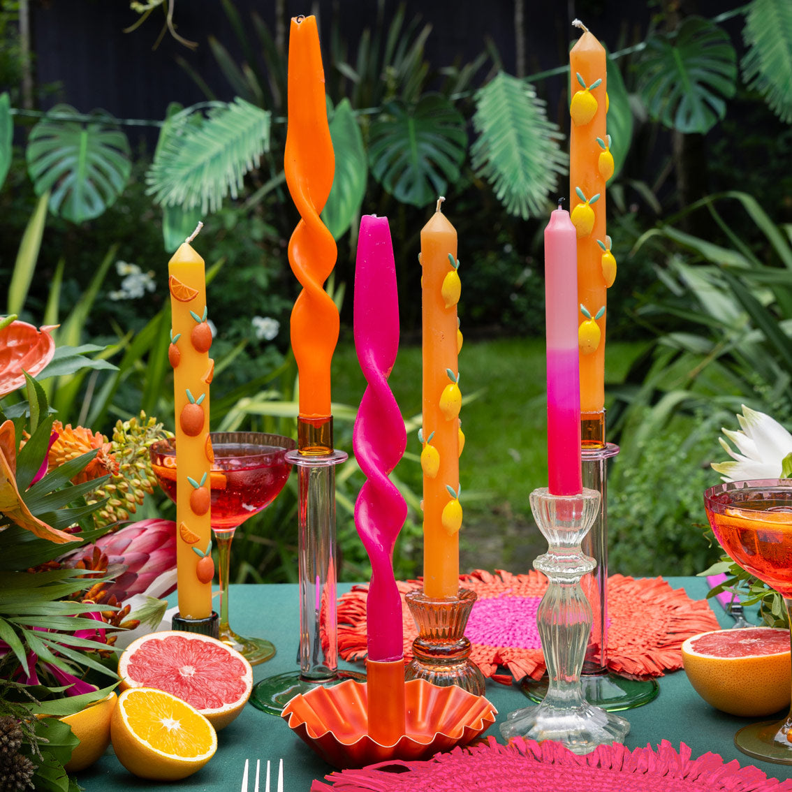 LEMON & ORANGE DINNER CANDLES