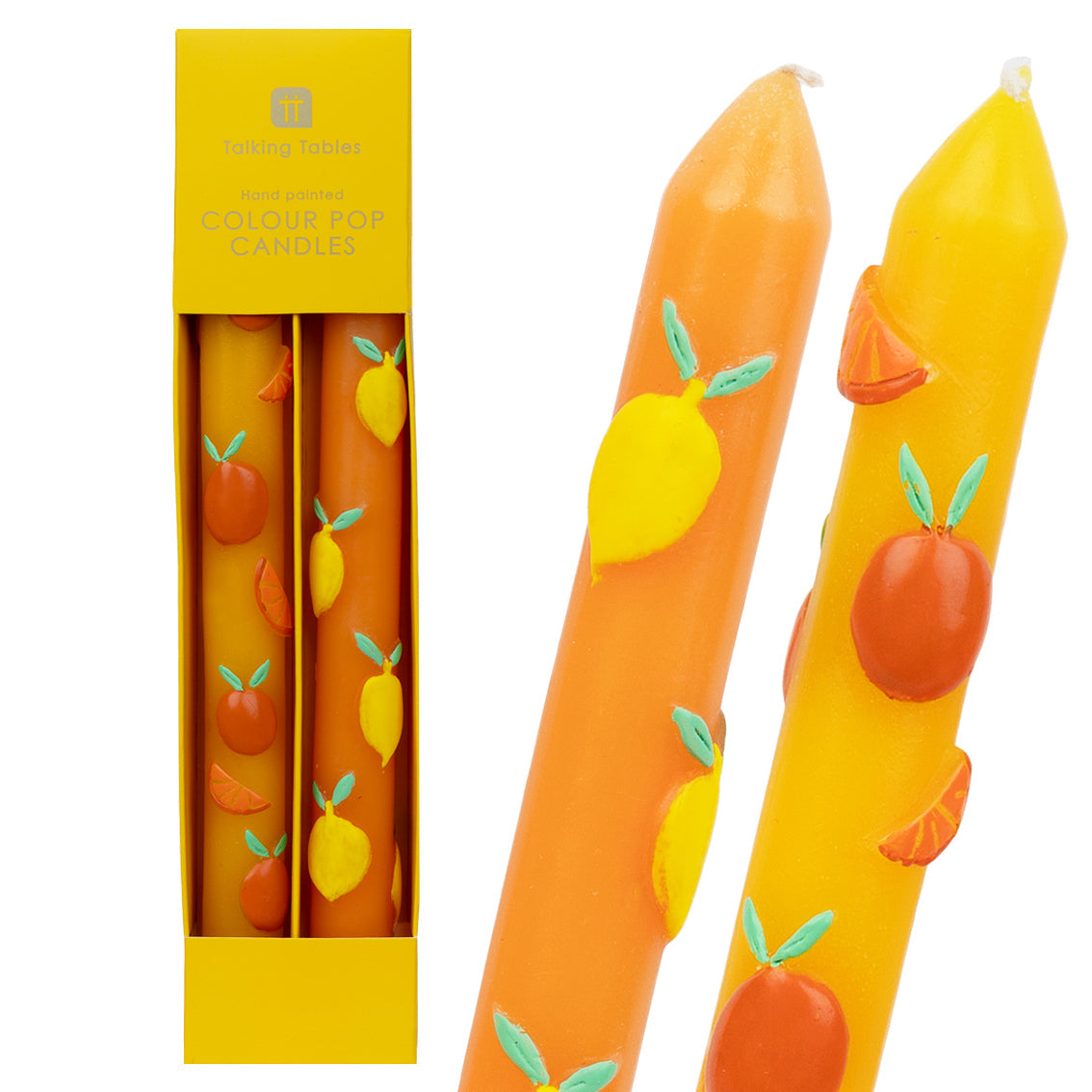 LEMON & ORANGE DINNER CANDLES