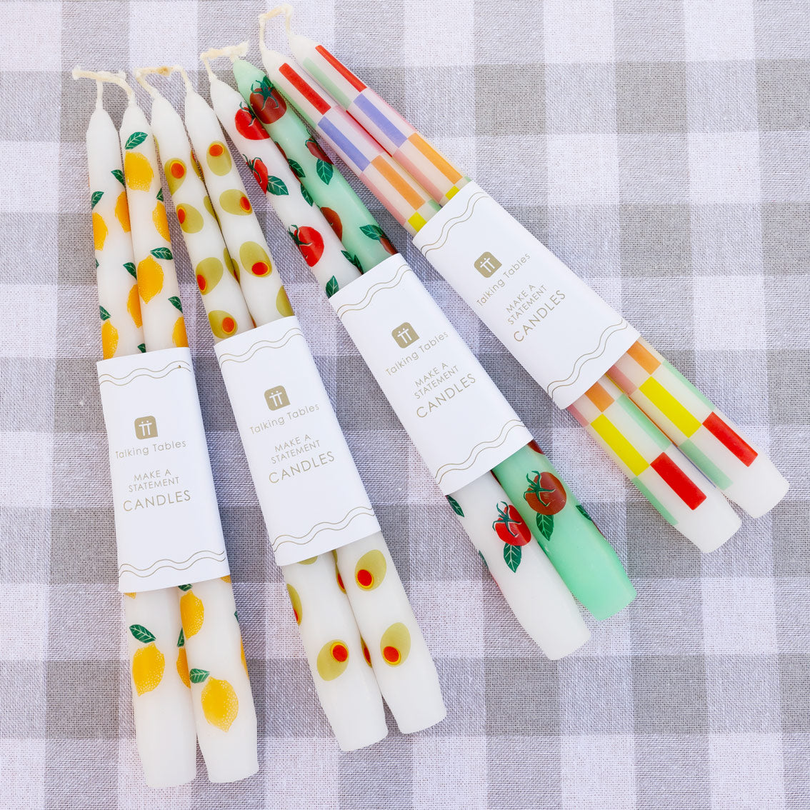 TOMATO TAPER DINNER CANDLES