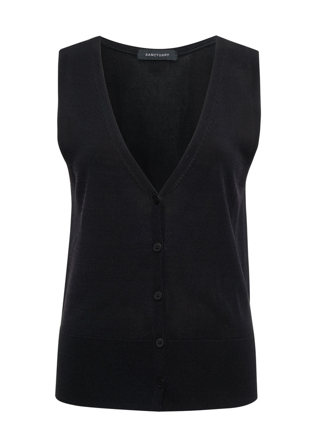 KNITTED BUTTON FRONT