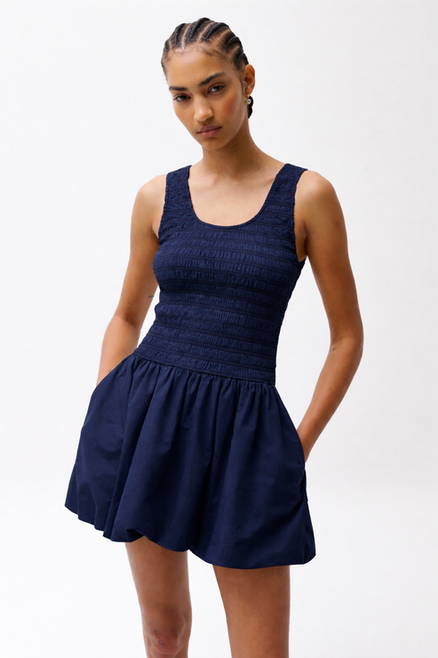 ILONA BUBBLE HEM DRESS