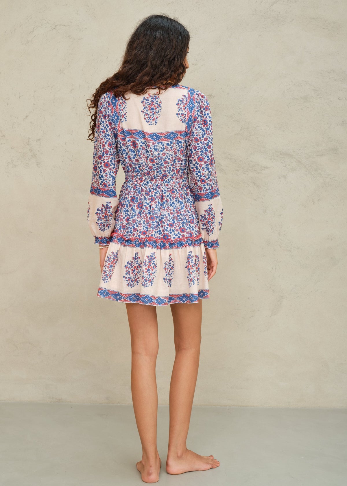 DELLA PRINT LONG SLEEVE DRESS