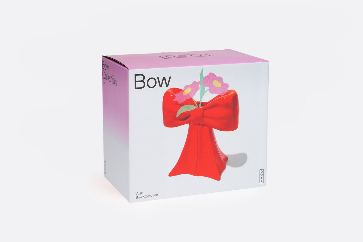 BOW VASE RED