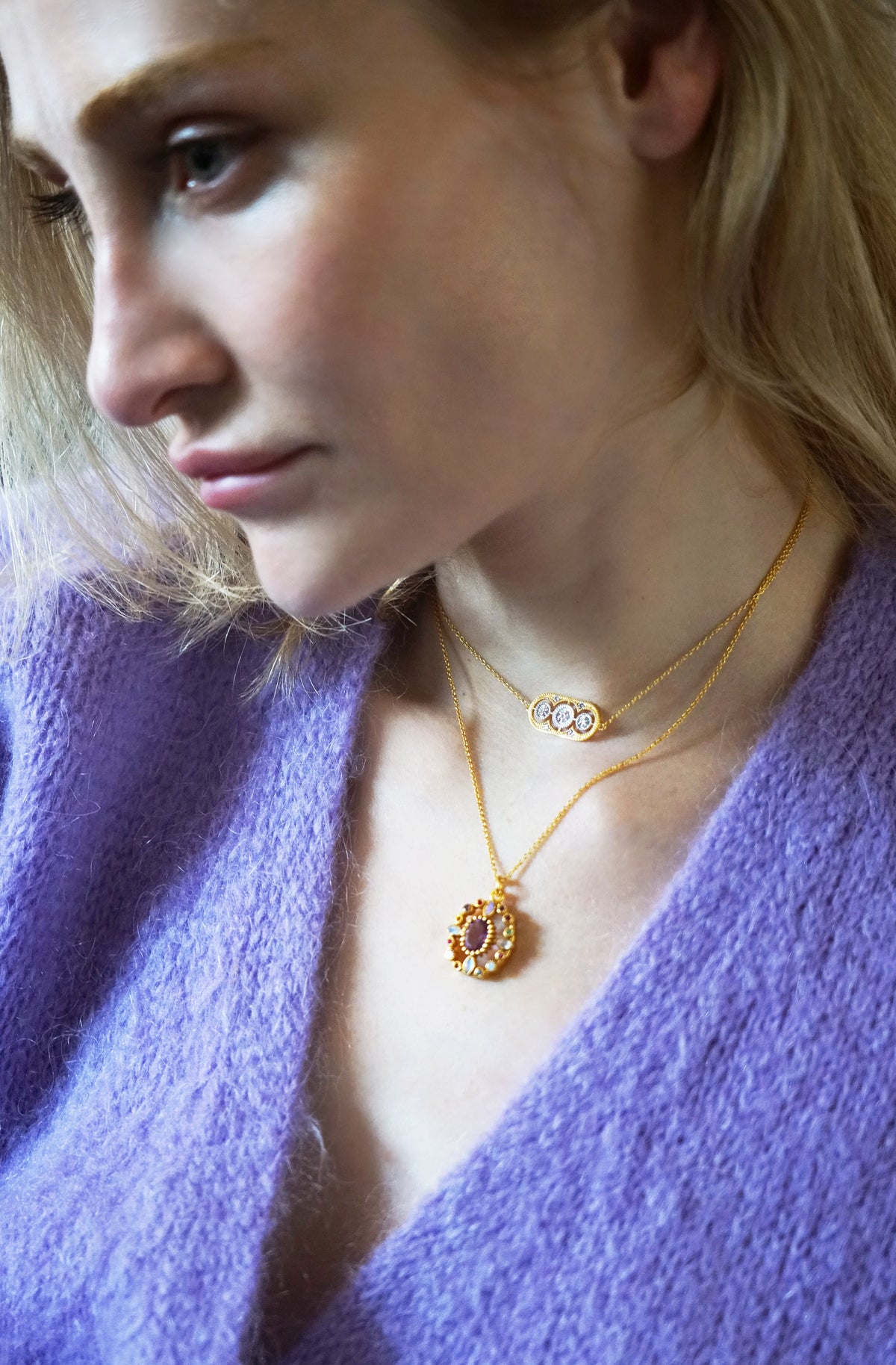 AVAIA NECKLACE W/DIAMONDS