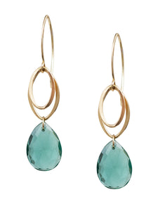 FIONA EARRINGS GREEN QUARTZ