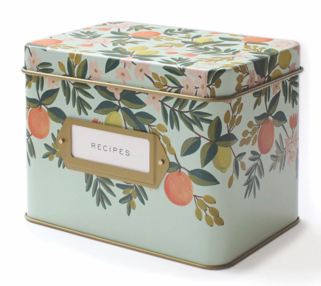 RECIPE BOX CITRUS FLORAL