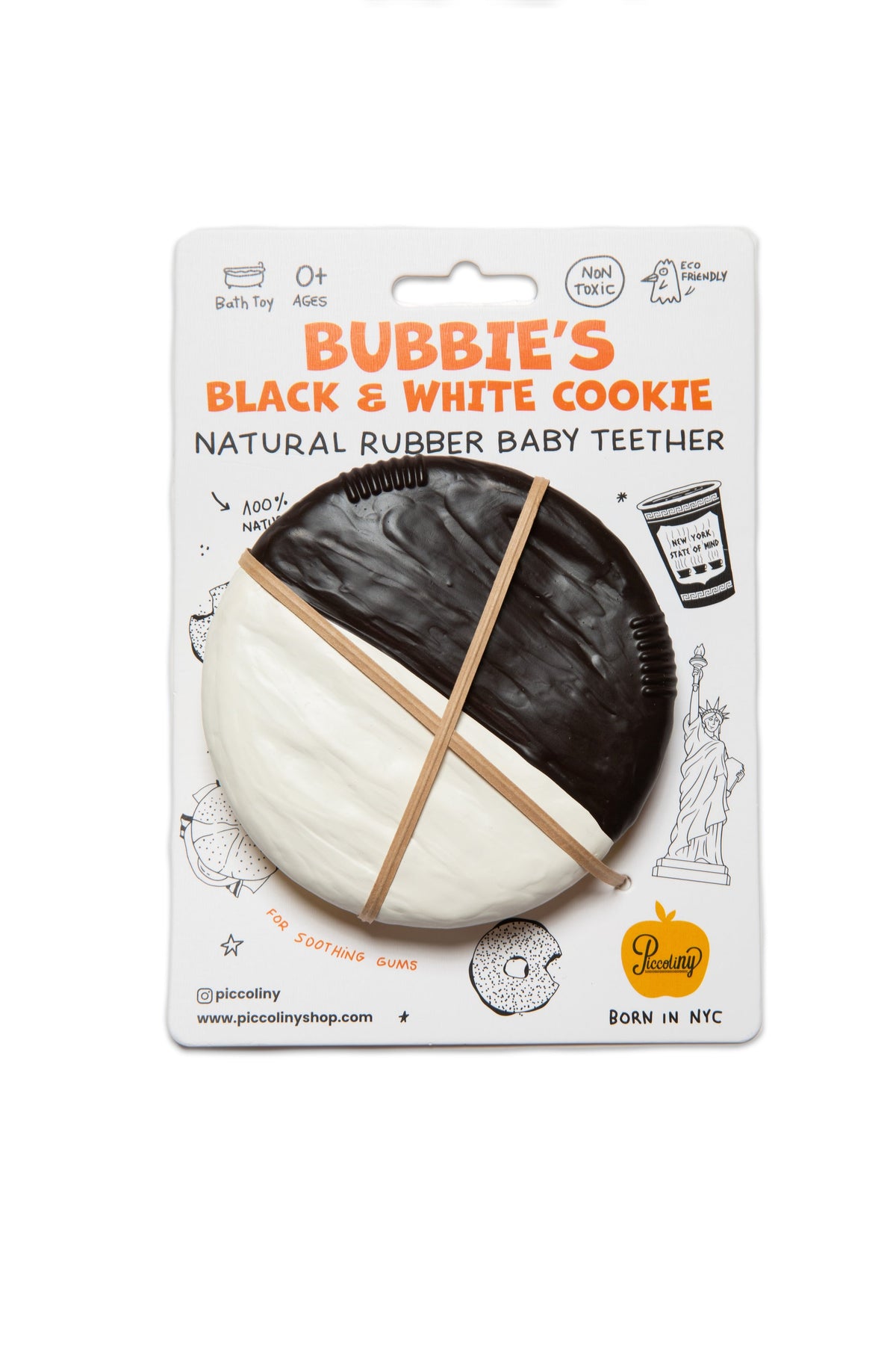 BUBBIES BLACK/WHITE COOKIE TEETHER