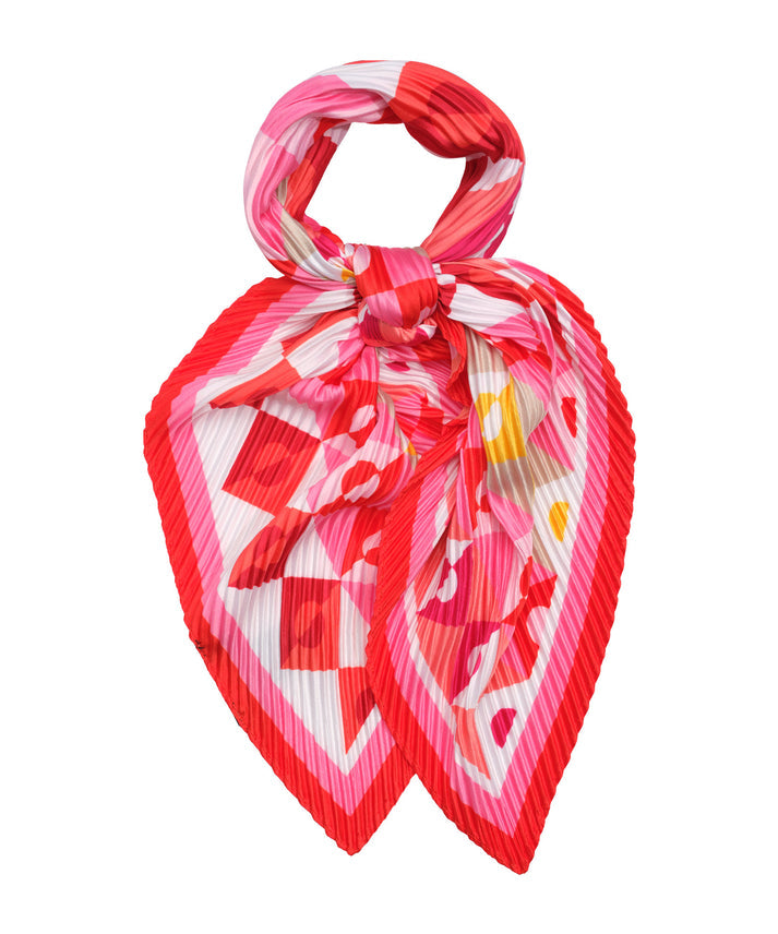 PUZZLE PLEATED DIAMOND SCARF