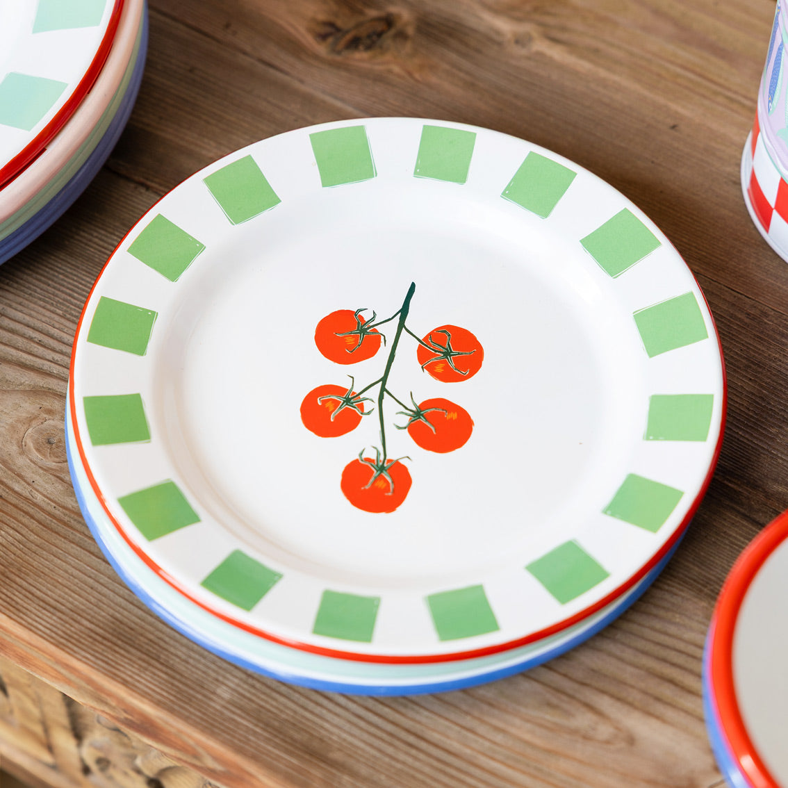 TOMATO ENAMEL PLATE 20CM