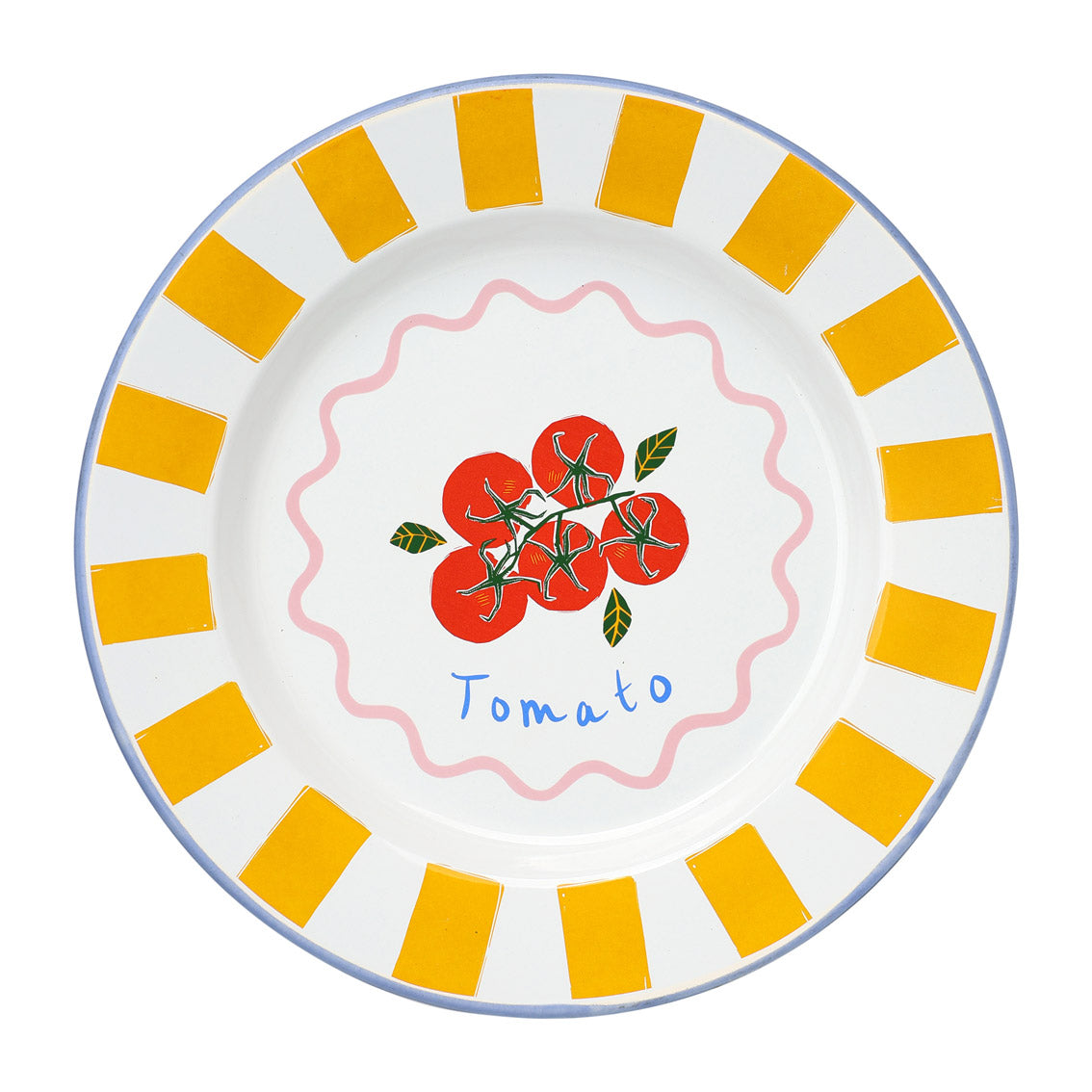 TOMATO ENAMEL PLATE 25CM