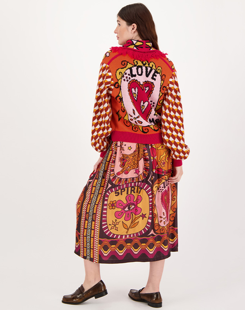 VANESSA PRINTED MIDI SKIRT