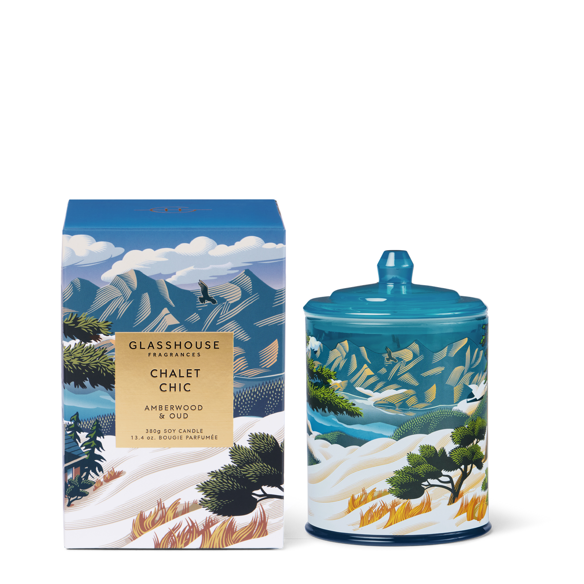 GLASSHOUSE 13.4OZ CANDLE - CHALET CHIC