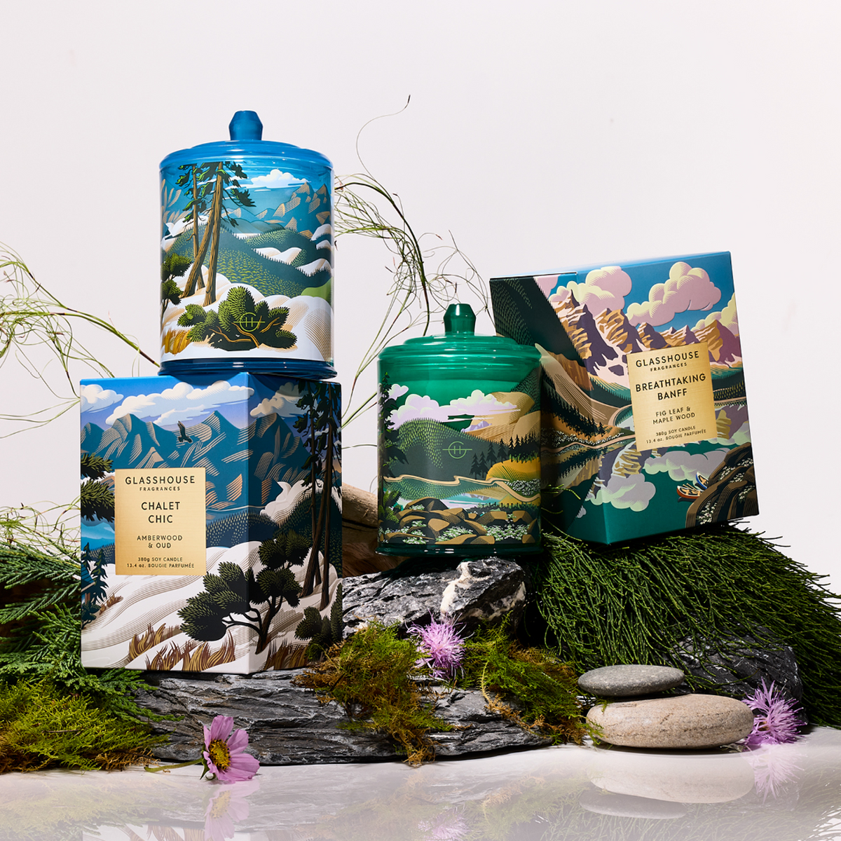 GLASSHOUSE 13.4OZ CANDLE - CHALET CHIC