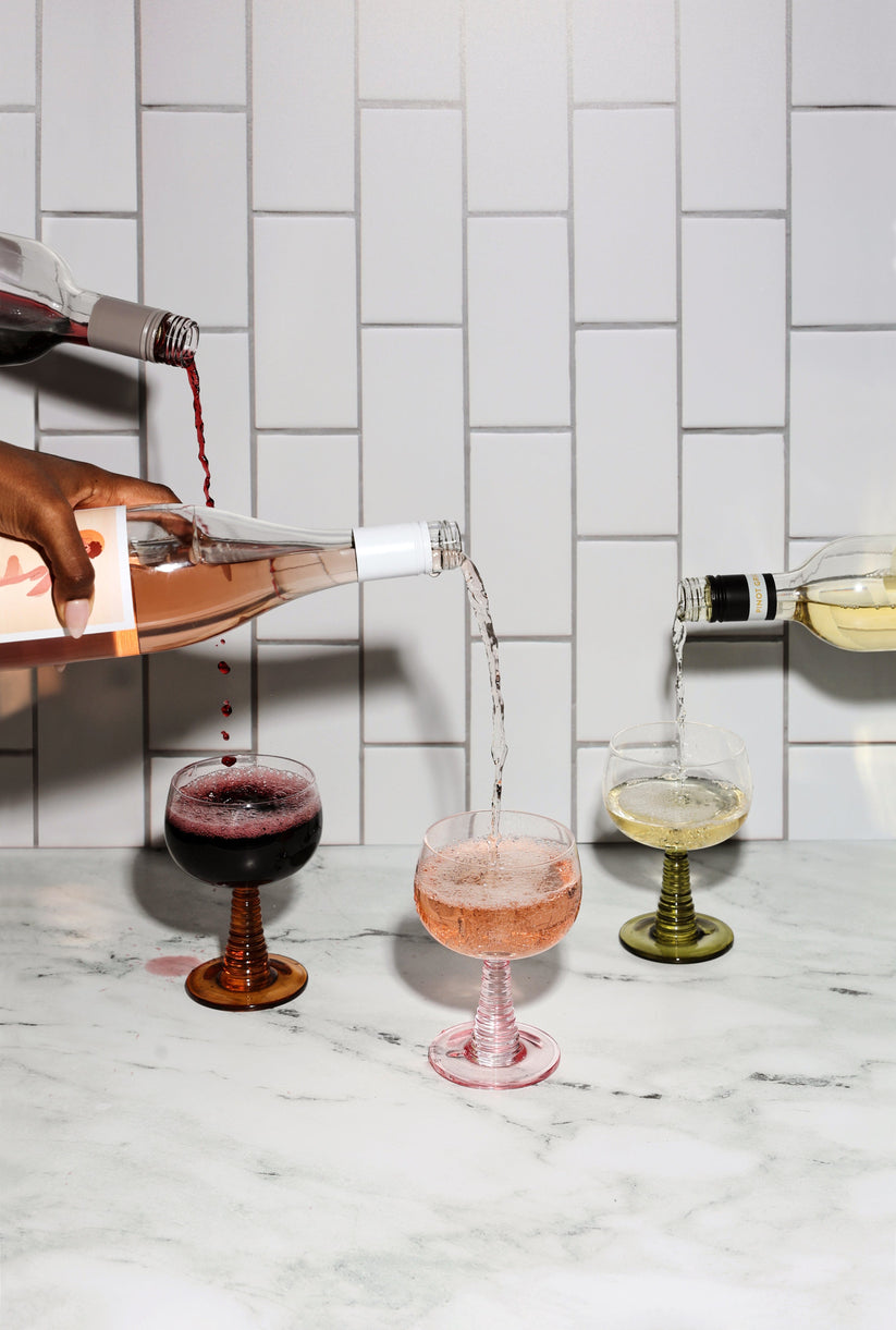 ROMY SET/2 WINE GLASSES BLUSH