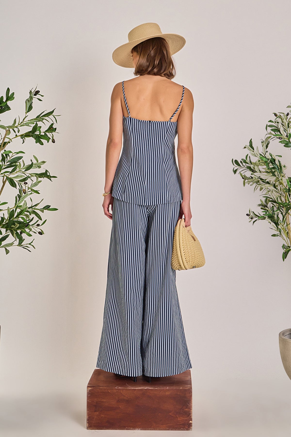 STRIPED WIDE LEG PANT