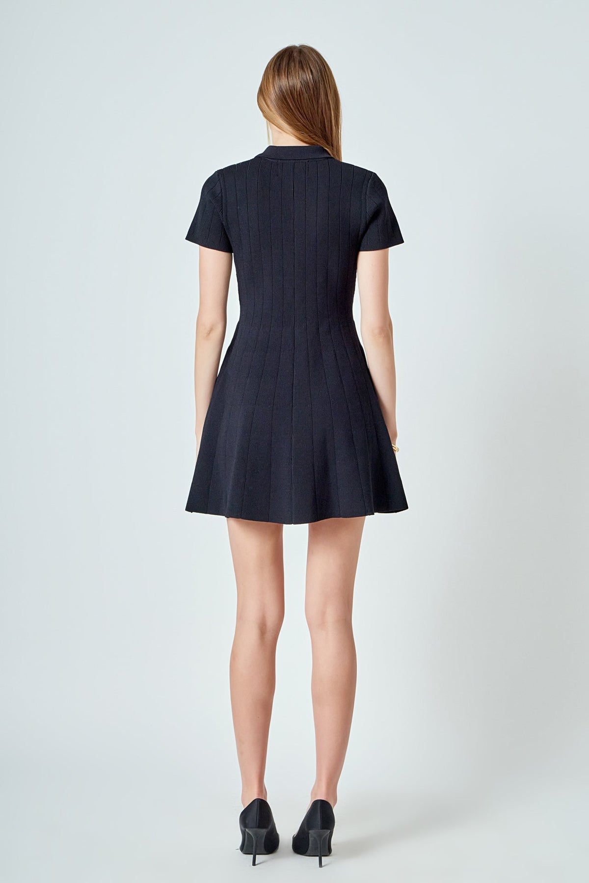 JEWEL BUTTON KNIT DRESS