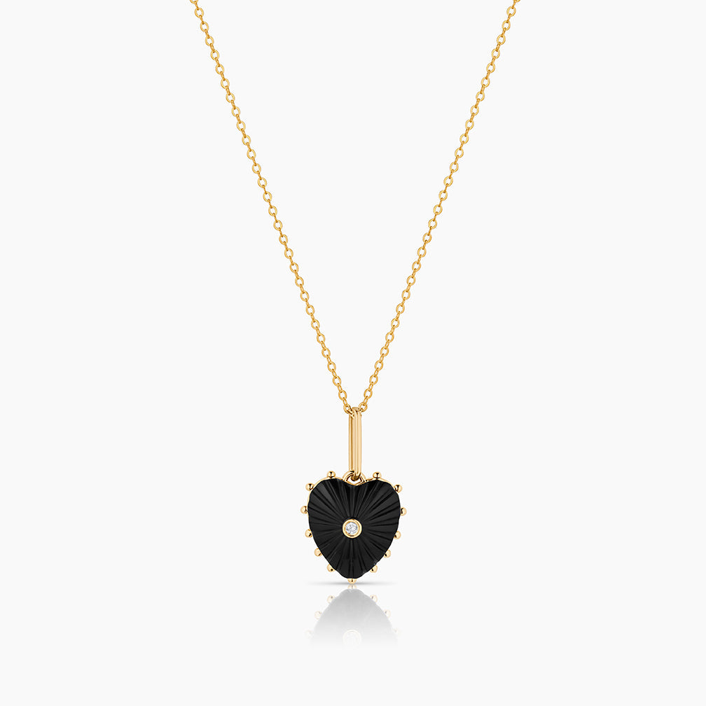 ISABEL ONYX HEART NECKLACE