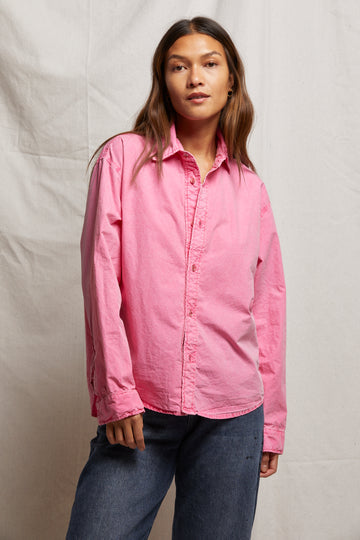 JAMES CHUTE COTTON POPLIN BUTTON DOWN