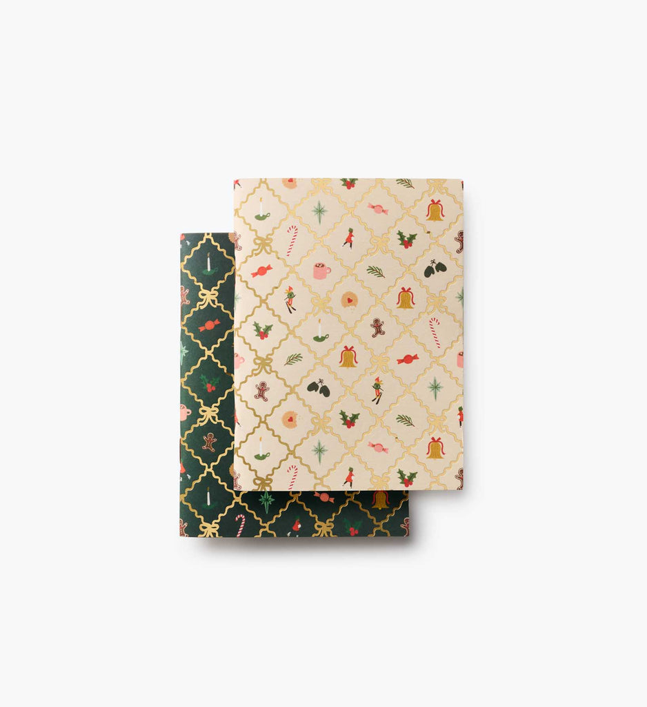 HOLIDAY ARGYLE NOTEBOOK SET