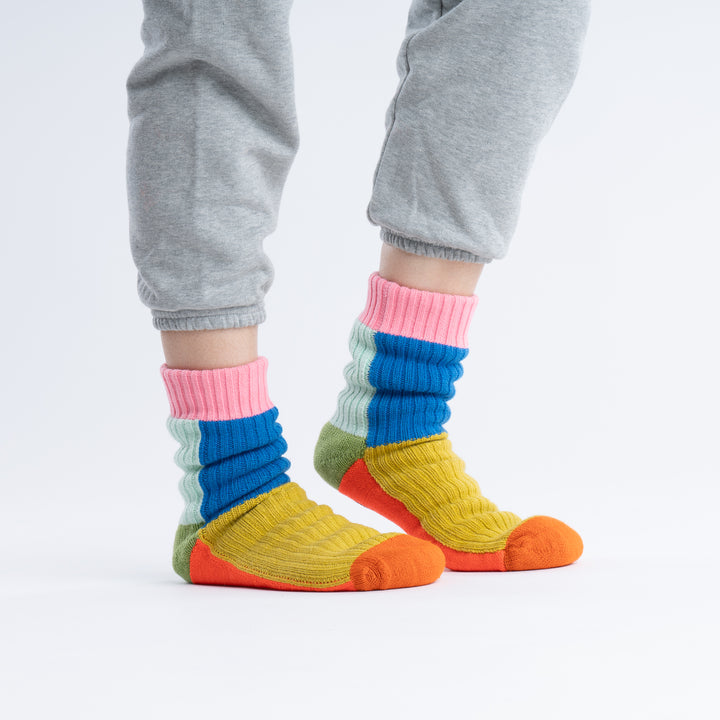 KALEIDOSCOPE KNIT HOUSE SOCKS
