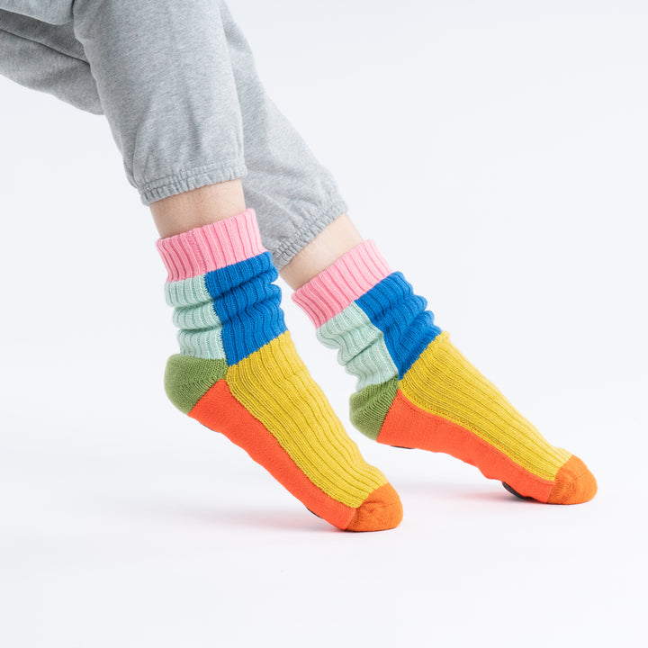 KALEIDOSCOPE KNIT HOUSE SOCKS