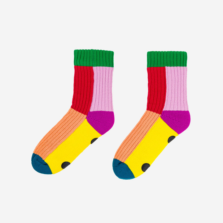 KALEIDOSCOPE KNIT HOUSE SOCKS