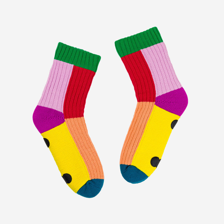 KALEIDOSCOPE KNIT HOUSE SOCKS
