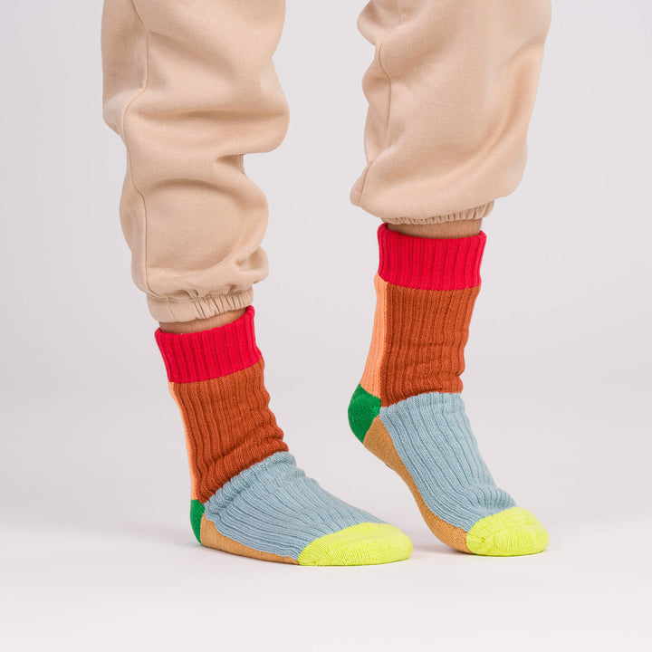 KALEIDOSCOPE KNIT HOUSE SOCKS