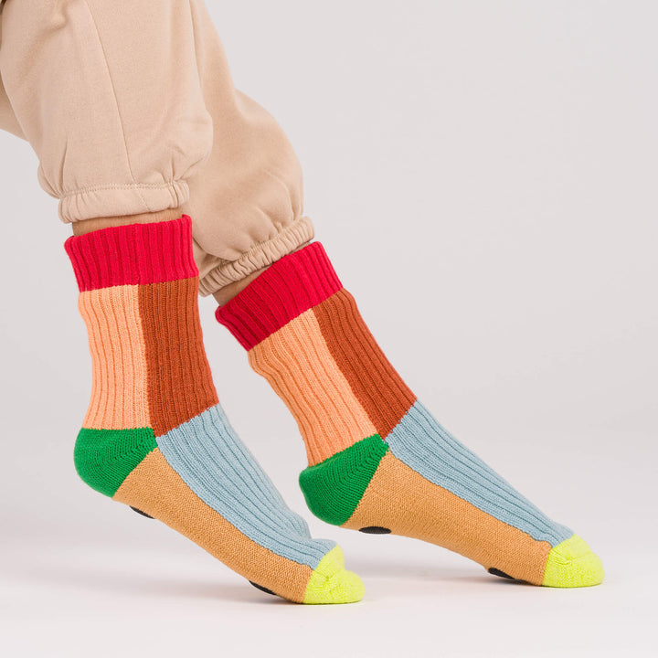 KALEIDOSCOPE KNIT HOUSE SOCKS