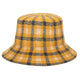 KNIT CHECKERED BUCKET HAT