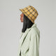 KNIT CHECKERED BUCKET HAT